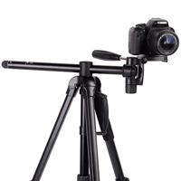 MOJOGEAR 179cm 3-in-1 camera & telefoon statief: driepoot, monopod & horizontale arm - thumbnail