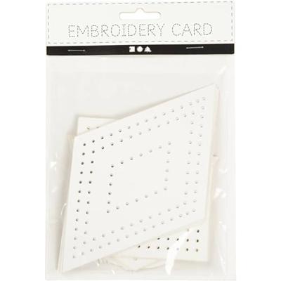 Creativ Company Kruissteken karton, geometrisch, afm 10-17 cm, wit, 20 stuk/ 1 doos