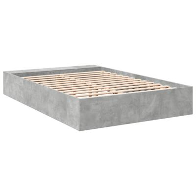 Bedframe bewerkt hout betongrijs 150x200 cm