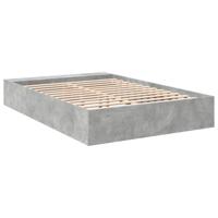 Bedframe bewerkt hout betongrijs 140x190 cm - thumbnail