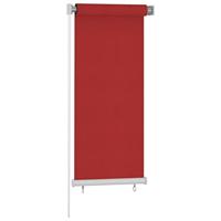 VidaXL Rolgordijn voor buiten 60x140 cm hdpe rood - thumbnail