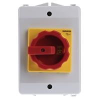 Lastscheidingsschakelaar Rood, Geel 3-polig 6 mm² 16 A 1x NO, 1x NC 690 V/AC Siemens 3LD20641GP53