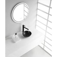 Wiesbaden Kimo Waskom Rond - 28x10cm - Keramiek - Mat Zwart - thumbnail