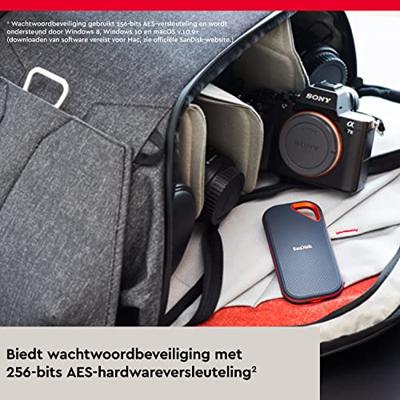 SanDisk Extreme® Pro Portable 2 TB Externe SSD harde schijf (2,5 inch) USB-A 3.2 Gen 2 Zwart, Oranje SDSSDE81-2T00-G25