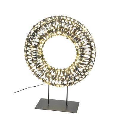 Verlichte Kerstkrans Staand Zwart 480 LED Gehlmann - Gehlmann Verlichte Kerstkrans Staand Zwart 480 LED Gehlmann - Gehlmann