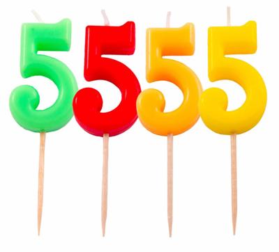 Cijferkaarsje 5 jaar Cijferkaarsje 5 jaar