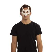 Halfmasker My Other Me Bot Één maat Draak Wit - thumbnail