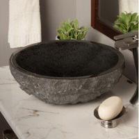 Novioproducts Natuurstenen waskom rond 40x14 cm - thumbnail