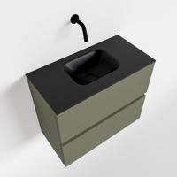 MONDIAZ ADA 60cm toiletmeubel army. LEX wastafel urban midden zonder kraangat - thumbnail