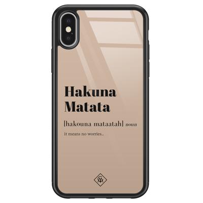 iPhone X/XS glazen hardcase - Hakuna Matata iPhone X/XS glazen hardcase - Hakuna Matata