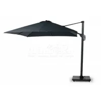 Tierra Outdoor Zweefparasol Durasol 300x300cm Charcoal - thumbnail