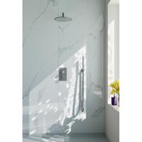Fortifura Calvi Inbouw Regendoucheset - thermostatisch - wandarm - 25cm hoofddouche - staaf handdouche - metalen doucheslang - geborsteld RVS PVD SW496812 SW542645 SW706208 SW720554 W720561 SW115 - thumbnail