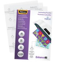 Fellowes lamineerhoezen ft 210 x 297 mm, 160 micron (2 x 80 micron), glanzend, pak van 25 stuks - thumbnail