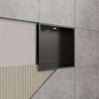 Inbouwnis BWS Alfie 30x30 cm Met LED Verlichting Mat Zwart Boss & Wessing - thumbnail