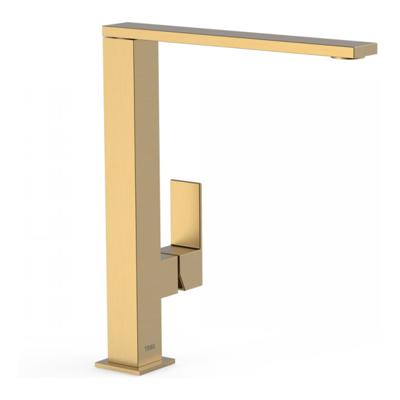 Keukenkraan Tres Cuadro | Opbouw | 360° Draaibaar | Mengkraan | 1-hendel | Vierkant | 24k Goud mat