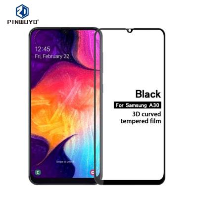 PINWUYO 9u 3D gebogen gehard glas film voor Galaxy A30 (zwart)