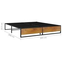 Bedframe metaal zwart 200x200 cm - thumbnail