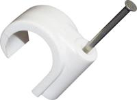 TRU COMPONENTS 523532 Spijkerclip 1571797 Bundel-Ø (bereik) 20 mm (max) Wit (mat) 100 stuk(s) - thumbnail