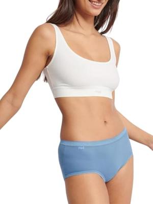 4-pack dames Basic Midi slips - Blue Summer - katoenen dames heup onderbroeken