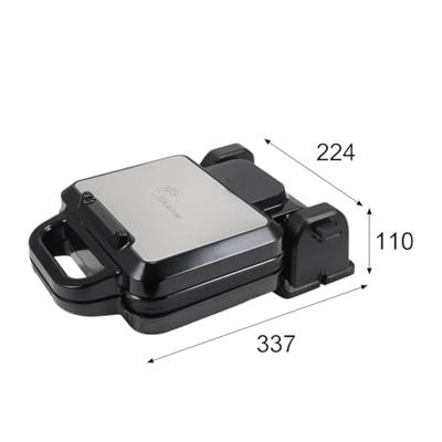 LITTLE BALANCE Wafelijzer - Flip Wafels - Afmetingen 22x18cm - Omkeerbare Functie - 1200W