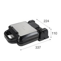 LITTLE BALANCE Wafelijzer - Flip Wafels - Afmetingen 22x18cm - Omkeerbare Functie - 1200W - thumbnail