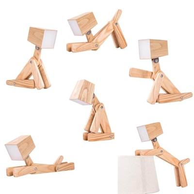 Houten tafellamp hond Houten tafellamp hond