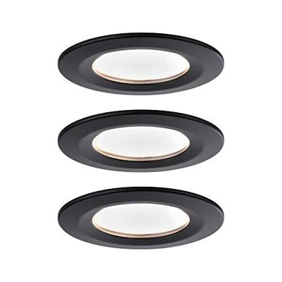 Paulmann 94473 LED-inbouwlamp Set van 3 stuks LED LED vast ingebouwd 18 W Zwart (mat) Paulmann 94473 LED-inbouwlamp Set van 3 stuks LED LED vast ingebouwd 18 W Zwart (mat)