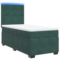 Boxspring met matras fluweel donkergroen 80x200 cm - thumbnail