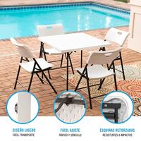 Vouwtafel Lifetime Wit 86 x 74 x 86 cm - thumbnail