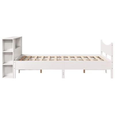 Bedframe zonder matras massief grenenhout wit 140x190 cm
