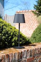 Lucide JUSTINE - Oplaadbare Tafellamp Binnen/Buiten - Accu/Batterij - LED Dimb. - 1x2W 2700K - IP54 - Met draadloos oplaadstation - Zwart - thumbnail