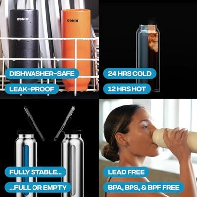 Ringo drinkfles met MagSafe-ring als telefoonhouder 700 ml zwart
