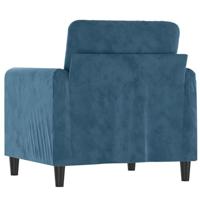 Fauteuil 60 cm fluweel blauw - thumbnail