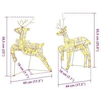 VidaXL Led rendieren met 40 led 5 pcs goud pet - thumbnail