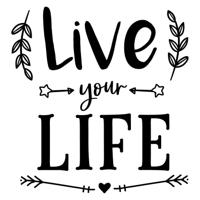 Live your life - Muursticker - thumbnail