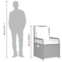 7-delige Tuinset met kussens poly rattan grijs - thumbnail