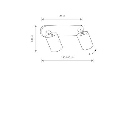 Lyora Dubbele opbouwspotEye wit - 6015