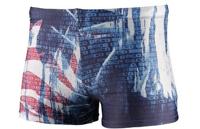 Beco zwemboxer donkerblauw/rood/wit polyamide/elastaan - thumbnail