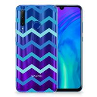 Honor 20 Lite TPU bumper Zigzag Blauw - thumbnail