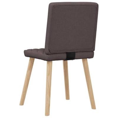 Eetkamerstoelen 4 st stof donkerbruin