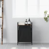 Wasmand 1 vak met plank gerookt eikenkleurig - thumbnail