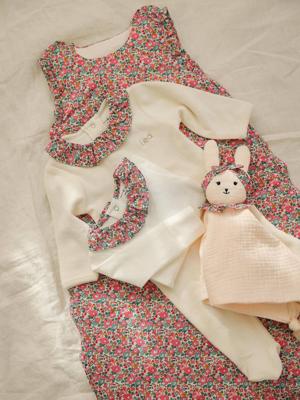 Slaapzak in Liberty ENVIE DE FRAISE wit