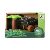 Baby dino auto 12cm met palmboom - thumbnail