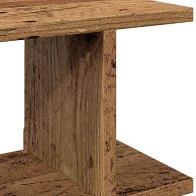 Wandschappen 2 st 90x18x20 cm bewerkt hout oud houtkleurig - thumbnail