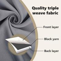 VidaXL Zwart-out gordijnen met ringen 2 pcs lichtgrijs 175 x 140 cm - thumbnail