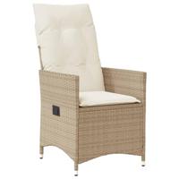 3-delige Bistroset met kussens poly rattan beige - thumbnail