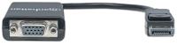 Manhattan 151962 DisplayPort / VGA Adapter [1x DisplayPort stekker - 1x VGA-bus] Zwart UL gecertificeerd 15.00 cm - thumbnail