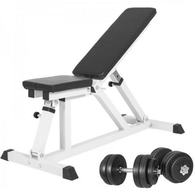 Fitnessbank + 30 kg Dumbellset - Kunststof - Gorilla Sports