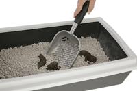 Schepje alu zwart 35 x 14cm met kunststof greep - thumbnail