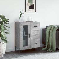 Dressoir 69,5x34x90 cm bewerkt hout betongrijs - thumbnail